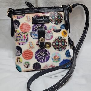 Dooney & Bourke Black and Multicolor  Disney Side Crossbody Bag